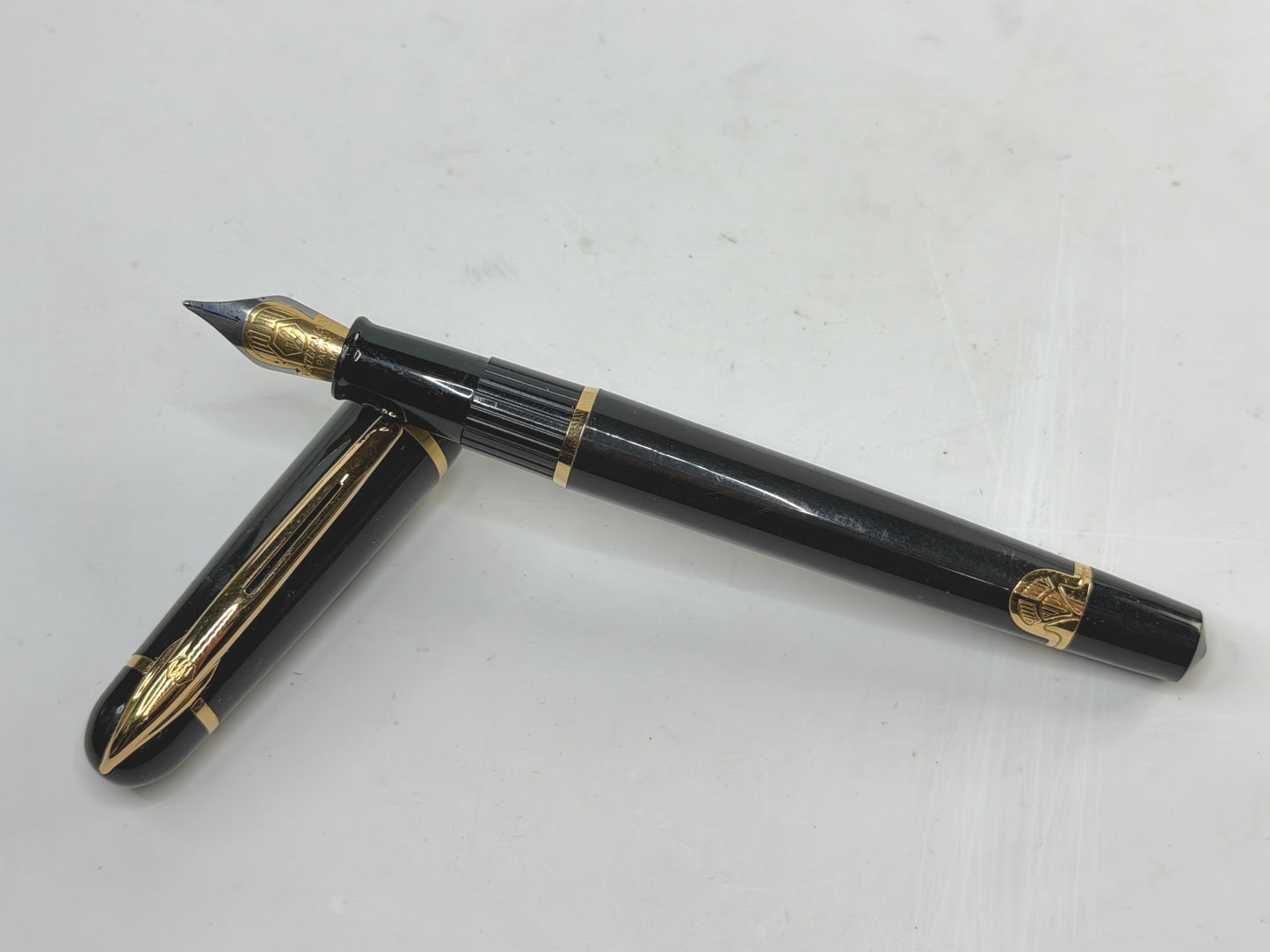 Vintage Waterman Ideal Fountain Pen 14K Medium Nib Black SS298