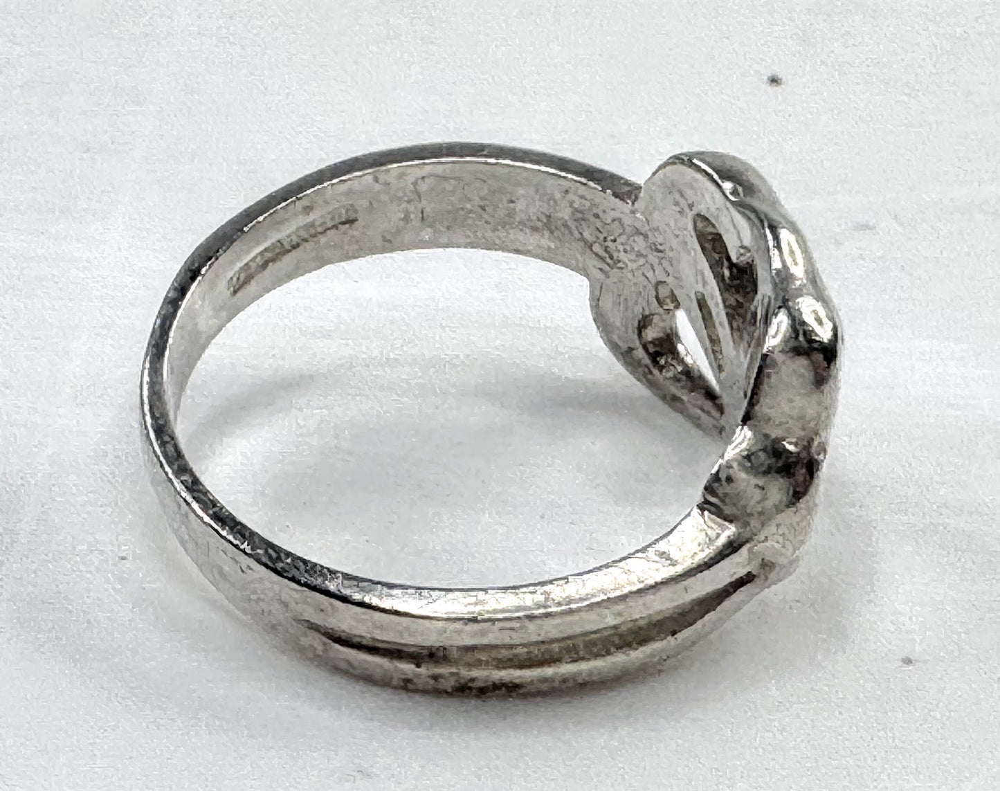 Vintage Tiffany & Co. Sterling Silver Elsa Peretti Open Heart Ring s6.5 JR1637