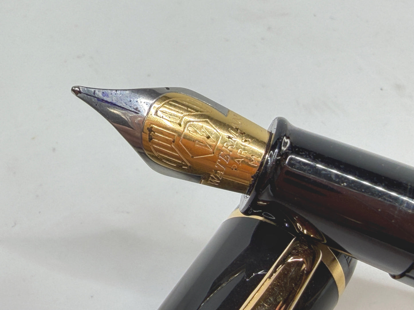 Vintage Waterman Ideal Fountain Pen 14K Medium Nib Black SS298