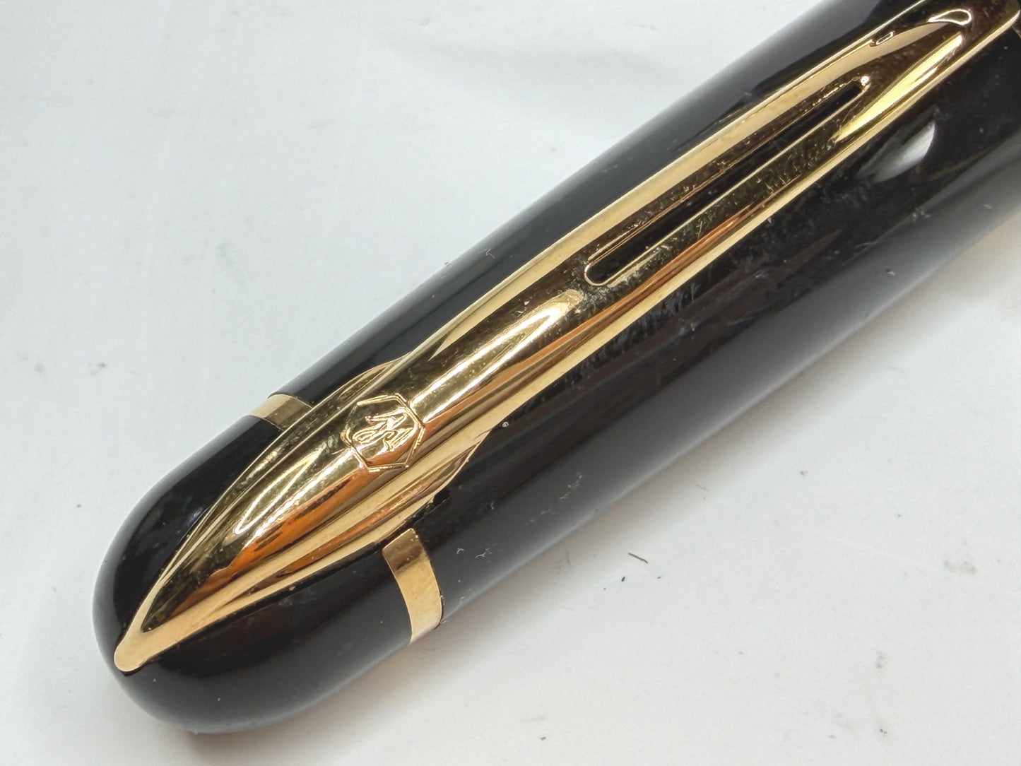 Vintage Waterman Ideal Fountain Pen 14K Medium Nib Black SS298