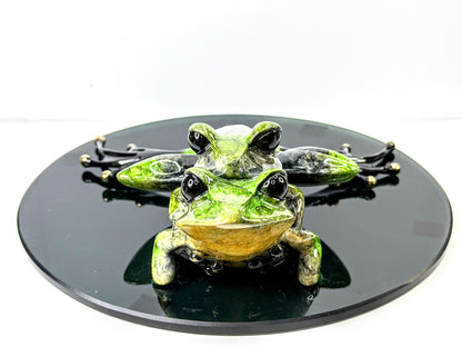 Tim Cotterill Frogman First Love Retired Bronze LE 149/2000 and Glass Base A1299