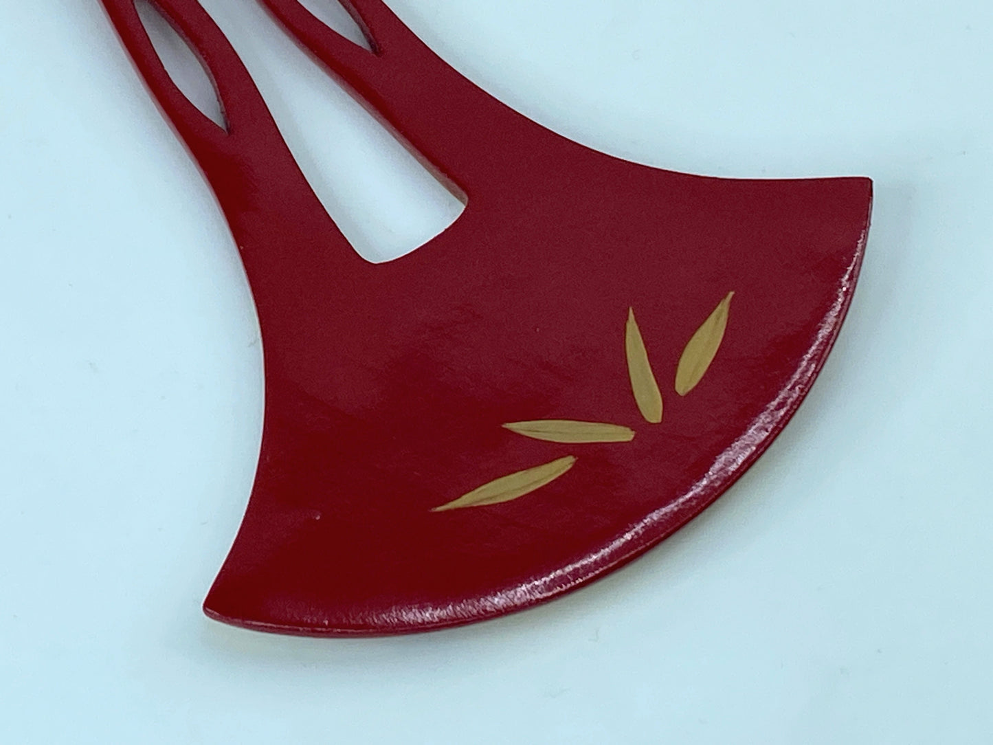Japan Comb Kushi Kanzashi Keizan Gold Lacquer Split shank Makie wooden GS554
