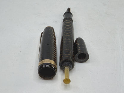 Vintage Parker Vacumatic Fountain Pen Striped Barrel Fine Nib SS299