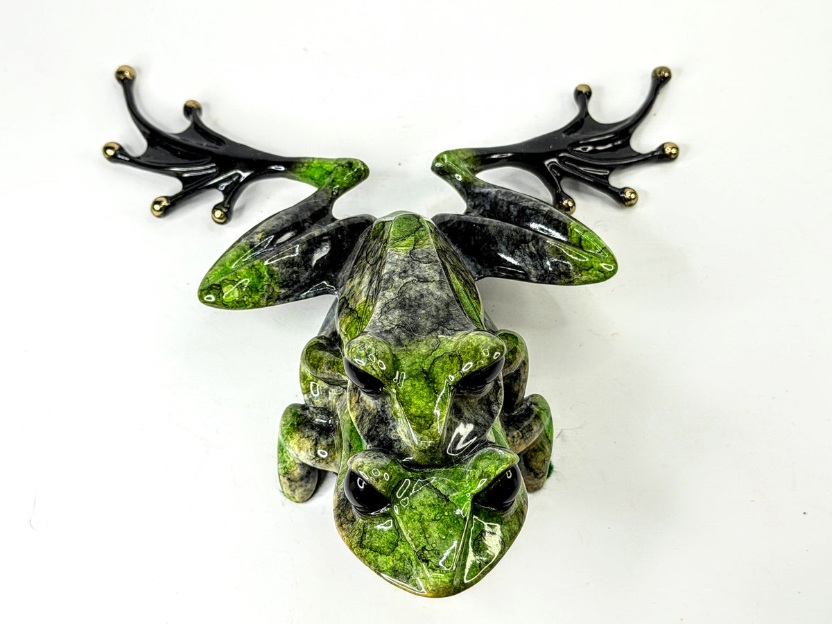 Tim Cotterill Frogman First Love Retired Bronze LE 149/2000 and Glass Base A1299
