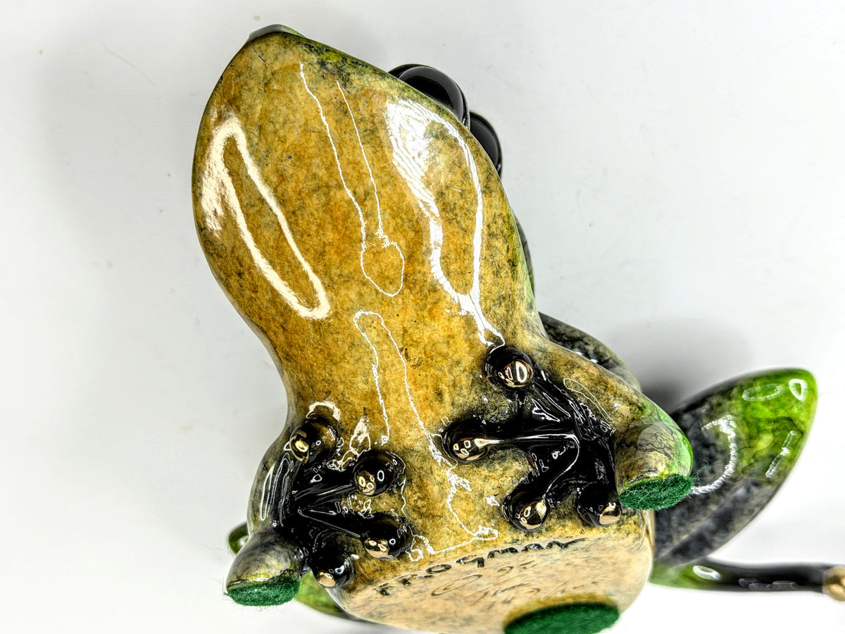 Tim Cotterill Frogman First Love Retired Bronze LE 149/2000 and Glass Base A1299