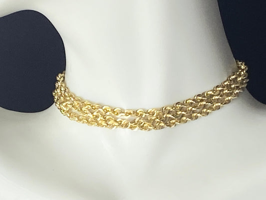 2.7mm Diamond cut Rope link necklace in 14K gold by Michael & Anthony