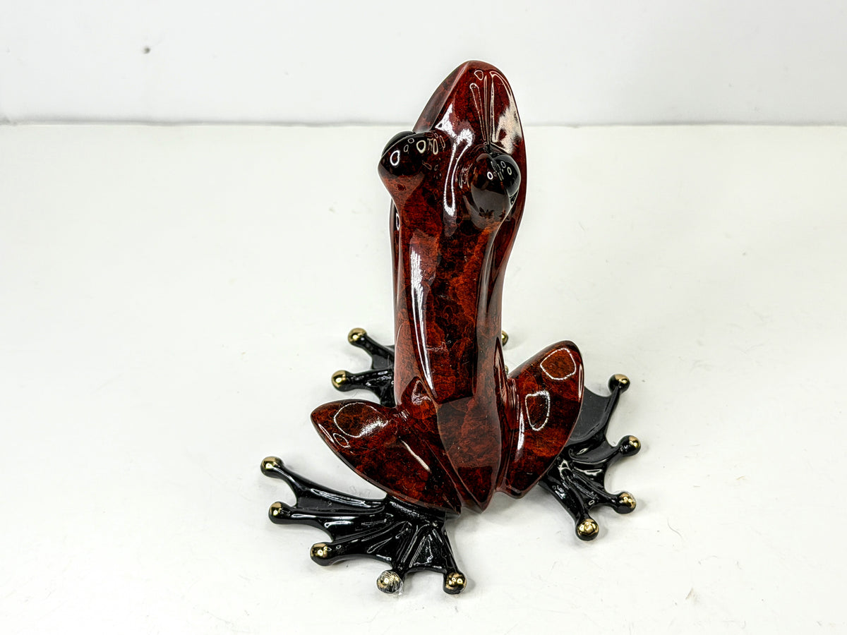 Tim Cotterill Frogman Limited Edition Red Bronze Tree Frog Sculpture A1302