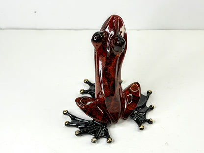 Tim Cotterill Frogman Limited Edition Red Bronze Tree Frog Sculpture A1302