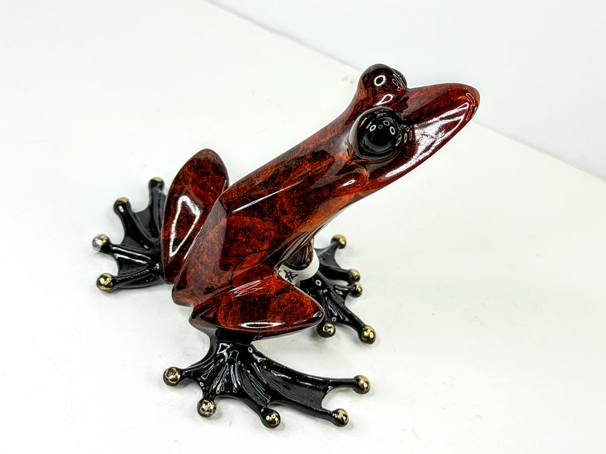 Tim Cotterill Frogman Limited Edition Red Bronze Tree Frog Sculpture A1302