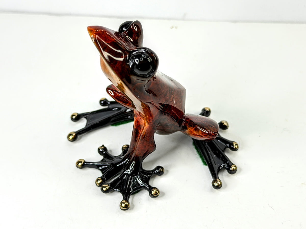 Tim Cotterill Frogman Limited Edition Red Bronze Tree Frog Sculpture A1302