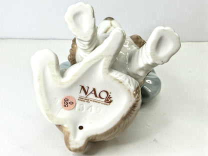 NAO by Lladro Puppy Present Retired Spaniel Dog big bow Porcelain #1349 A1303