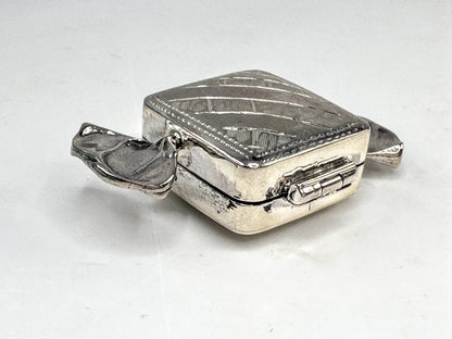 Vintage Sterling Silver Wrapped Candy Novelty Pill Trinket Box 14.2g SS351