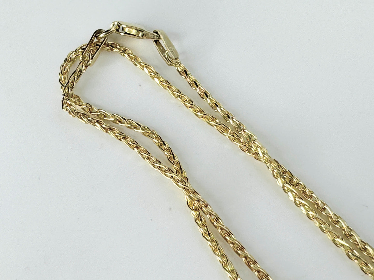 14K yellow gold 1.5mm Rope Spiga link necklace 18.0" 4.4g JR9474