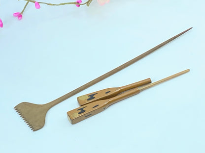 1920s Japanese KANZSHI Hair Comb and Kushi GS511