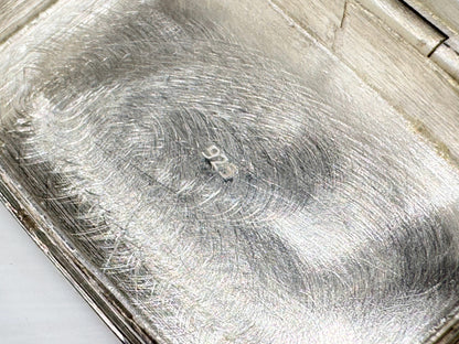 Vintage Sterling Silver Engine Turned Rectangular Pill Box 40x26x12mm 16g SS355