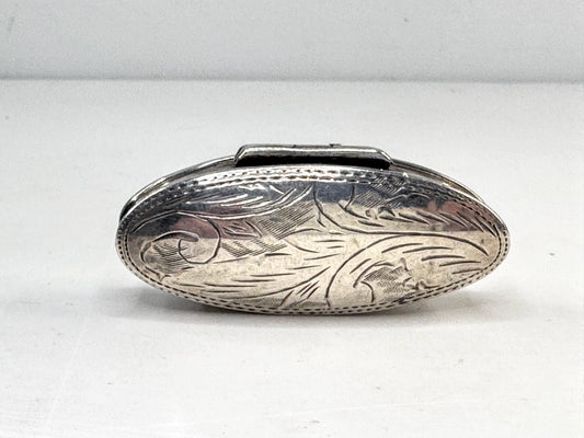Vintage Italian Sterling Silver Ancona Provincial Pill Box 13g 48x18mm SS356