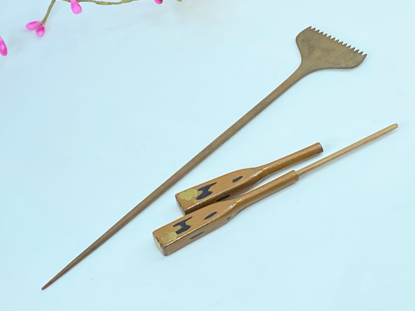 1920s Japanese KANZSHI Hair Comb and Kushi GS511