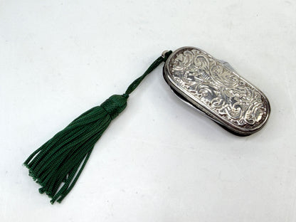 Vintage Italian Sterling Silver Pocket Knife Engraved 925 2in SS273