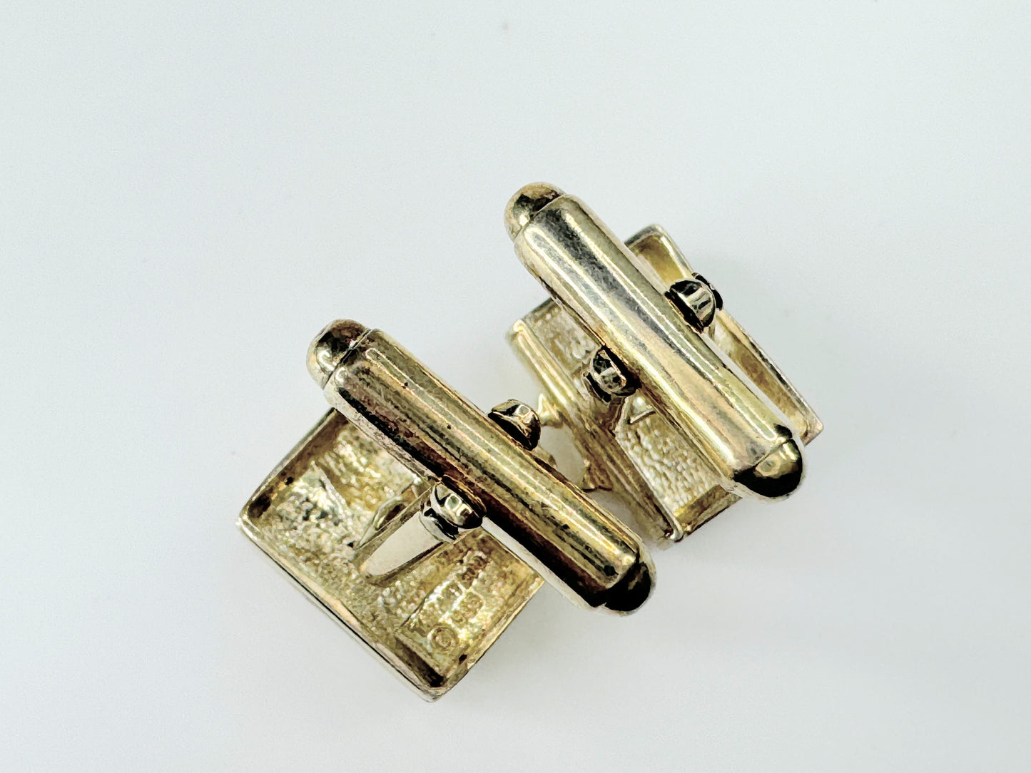 Authentic Tiffany & Co. 925 Briefcase motif cufflink 8.5g JR9485