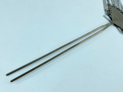 Silver Metal Kanzashi Ogi Bira Traditional Hair Accessory Nihongami GS516