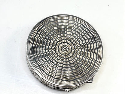 Vintage Spider Web with spider Engraved Sterling Silver Pill Box 2" 24.1g SS366