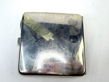 German 800 silver with hand-painted enamel hunting scene SS283