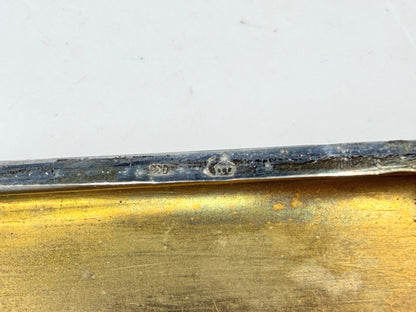 German 800 silver with hand-painted enamel hunting scene SS283