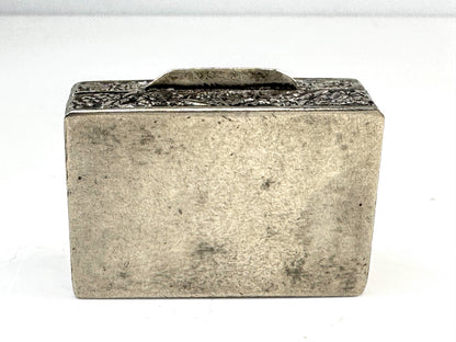 Vintage Repoussé Sterling Silver Classical Dancing Scene Pill Trinket Box SS368