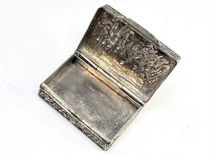 Vintage Repoussé Sterling Silver Classical Dancing Scene Pill Trinket Box SS368