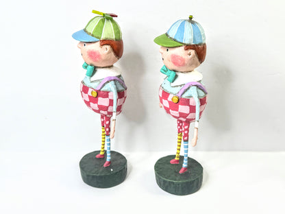 Lori Mitchell Retired Tweedledee Tweedledum Alice in Wonderland Pair A1364