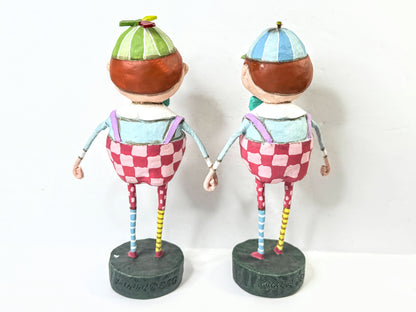 Lori Mitchell Retired Tweedledee Tweedledum Alice in Wonderland Pair A1364