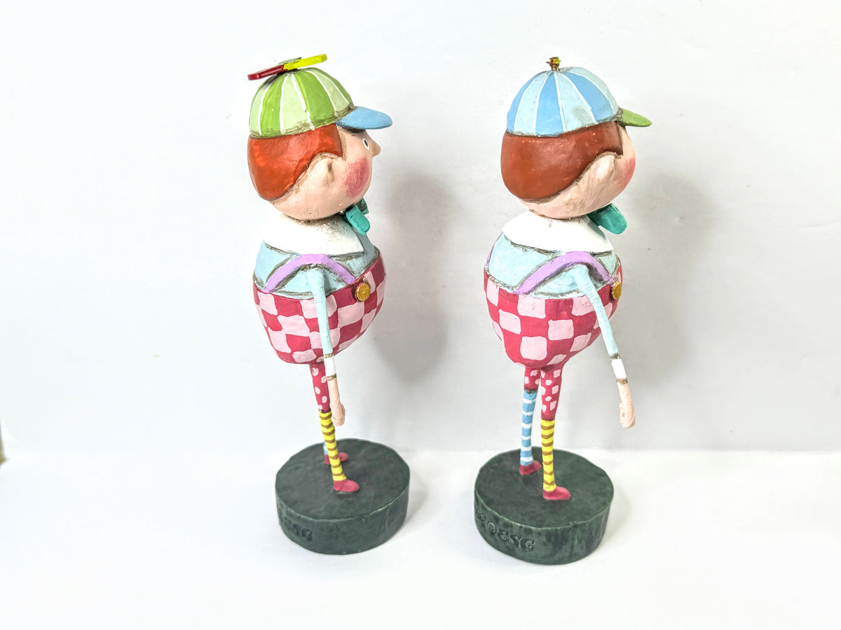 Lori Mitchell Retired Tweedledee Tweedledum Alice in Wonderland Pair A1364