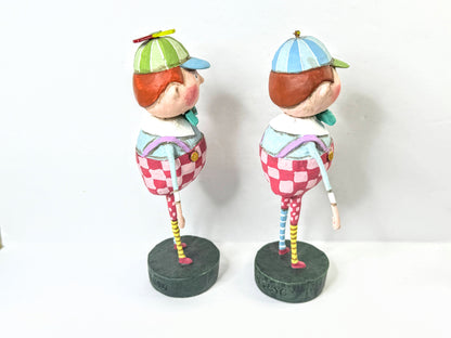 Lori Mitchell Retired Tweedledee Tweedledum Alice in Wonderland Pair A1364