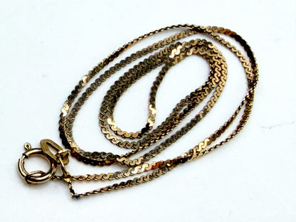 Vintage 14K Yellow Gold Twisted Link Chain Necklace JR1497