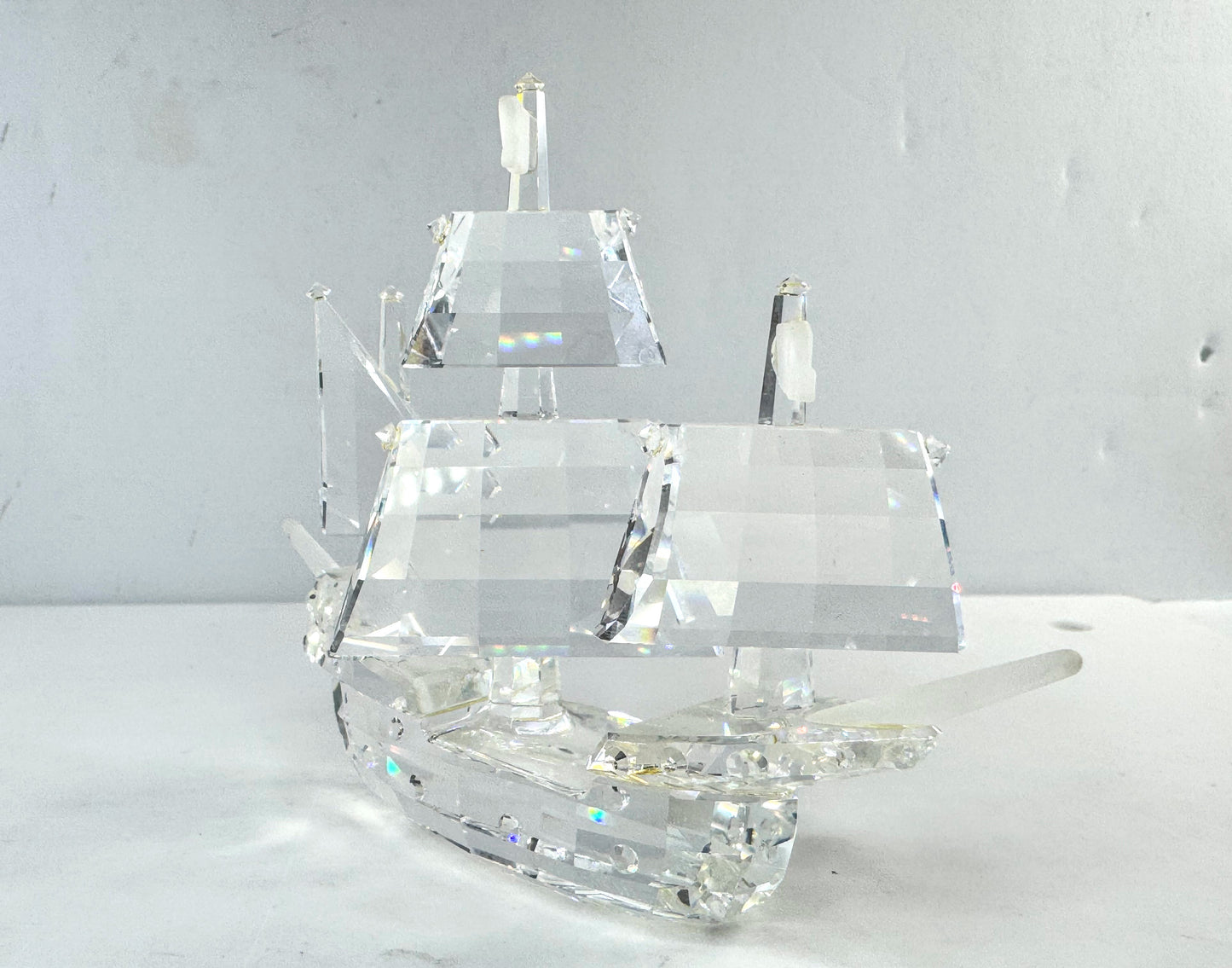Retired Swarovski Crystal Santa Maria Sailing Ship Display Mint COA S286