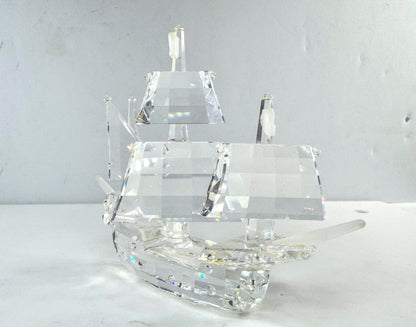 Retired Swarovski Crystal Santa Maria Sailing Ship Display Mint COA S286