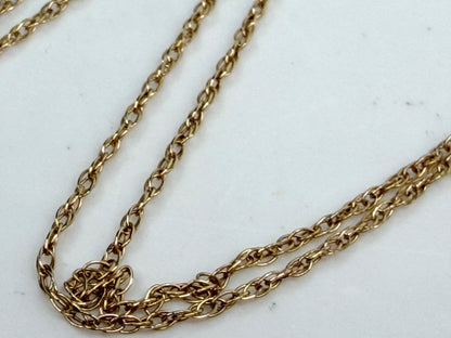 Vintage 14K Gold Sapphire and Diamond Pendant Necklace JR1498