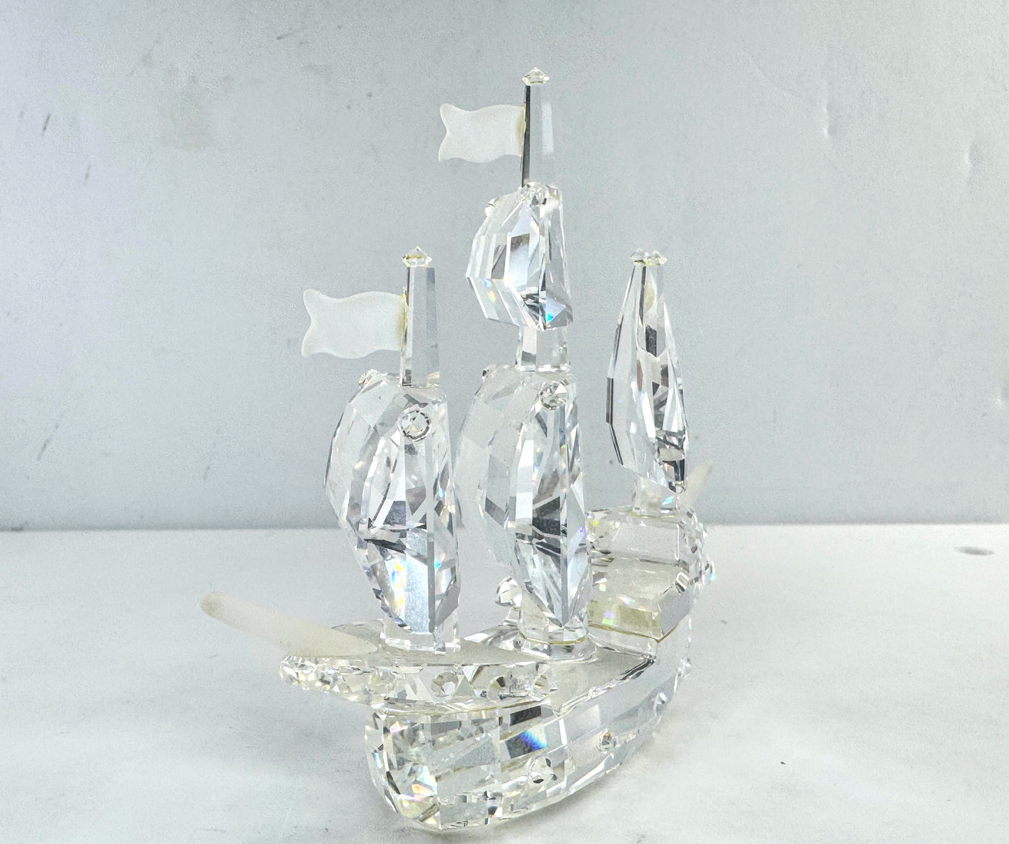Retired Swarovski Crystal Santa Maria Sailing Ship Display Mint COA S286