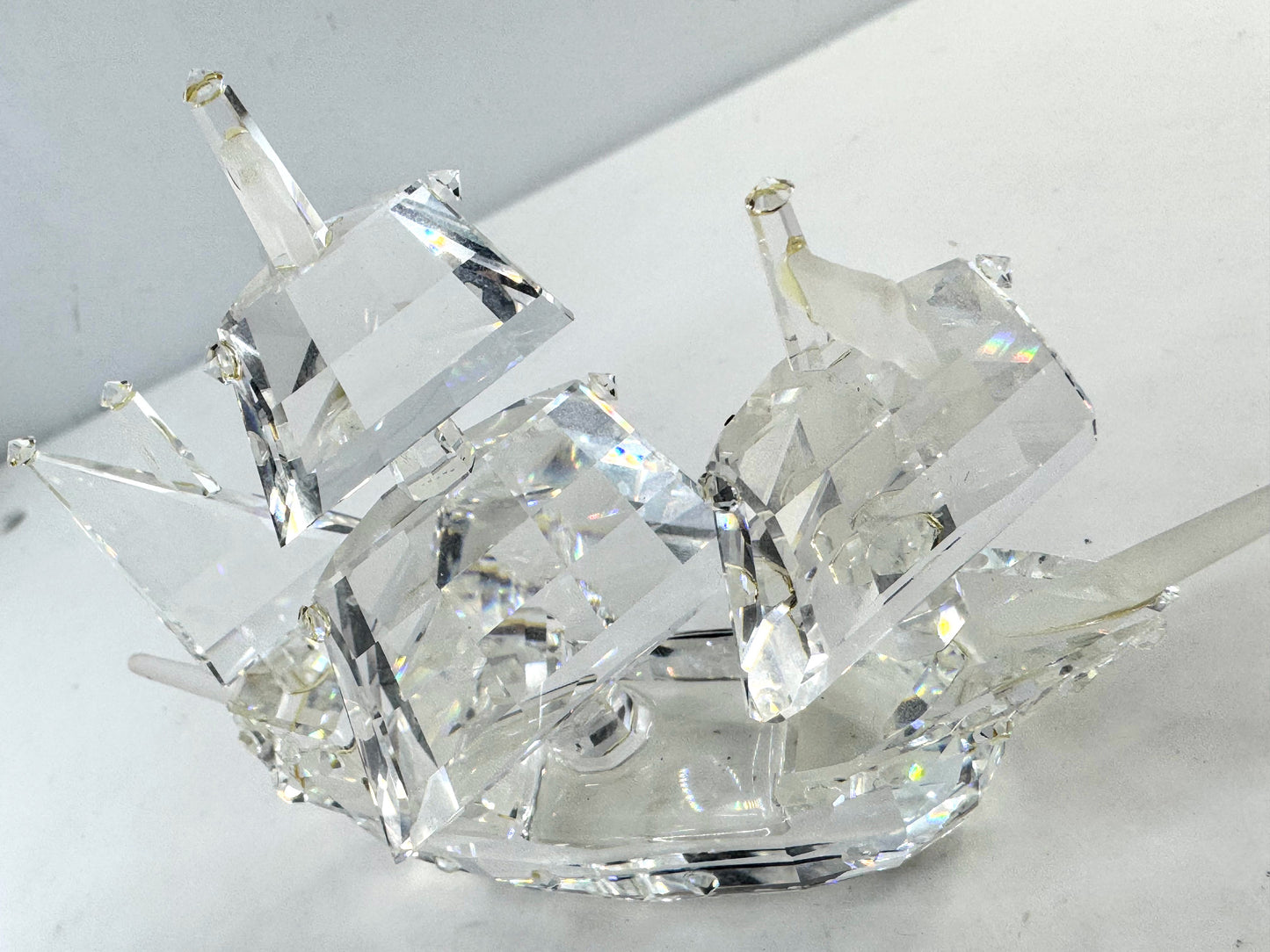Retired Swarovski Crystal Santa Maria Sailing Ship Display Mint COA S286