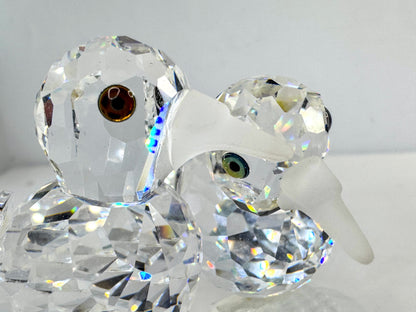 Swarovski Crystal "Turtledoves Amour" Figurine 1989 Retired Mint COA S287