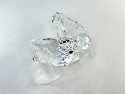Swarovski Crystal "Turtledoves Amour" Figurine 1989 Retired Mint COA S287