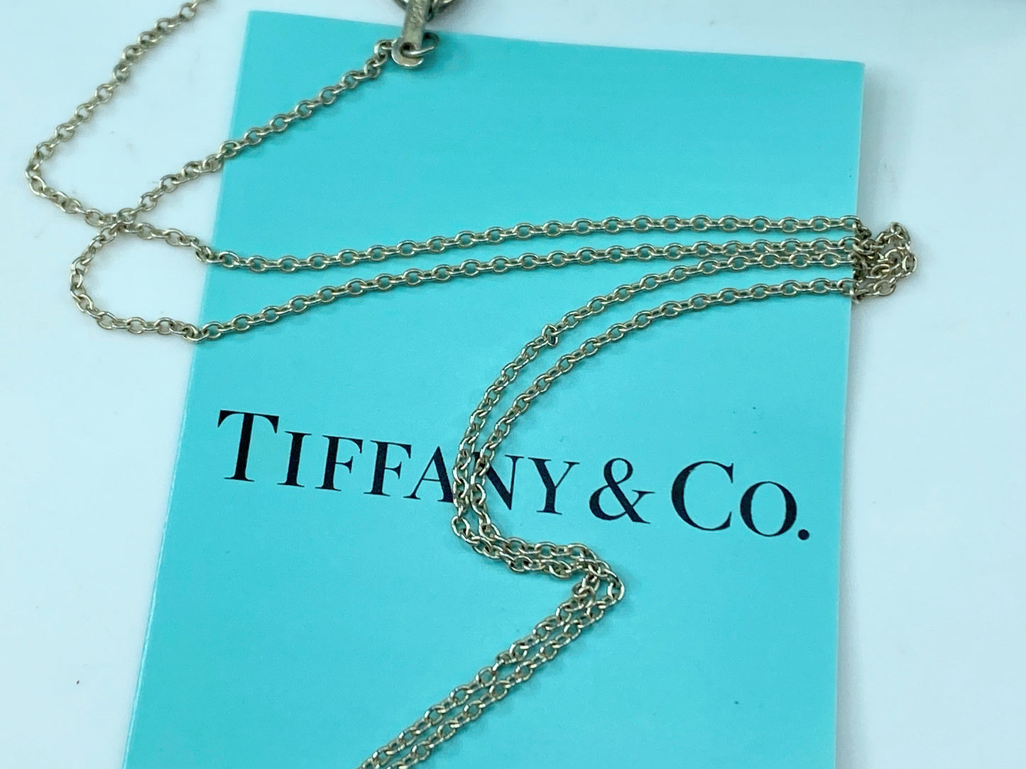 Tiffany & Co. 18" Letter A Initial Circle Disc Notes Sterling Silver JR346