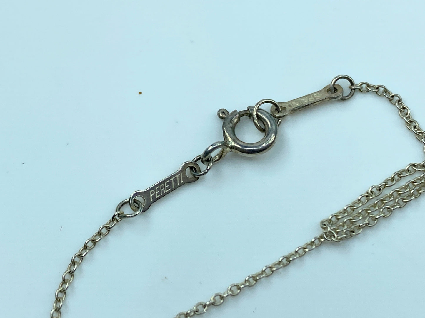 Tiffany & Co. 18" Letter A Initial Circle Disc Notes Sterling Silver JR346