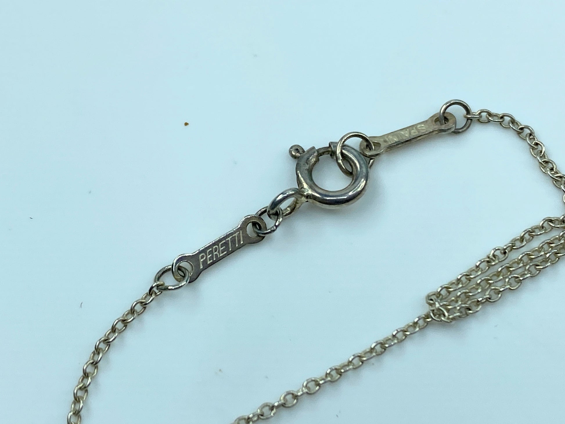 Tiffany & Co. 18" Letter A Initial Circle Disc Notes Sterling Silver JR346