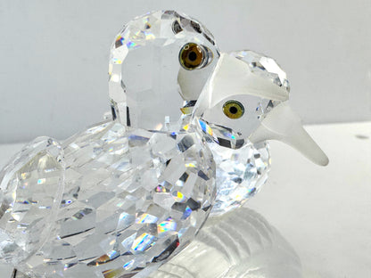 Swarovski Crystal "Turtledoves Amour" Figurine 1989 Retired Mint COA S287