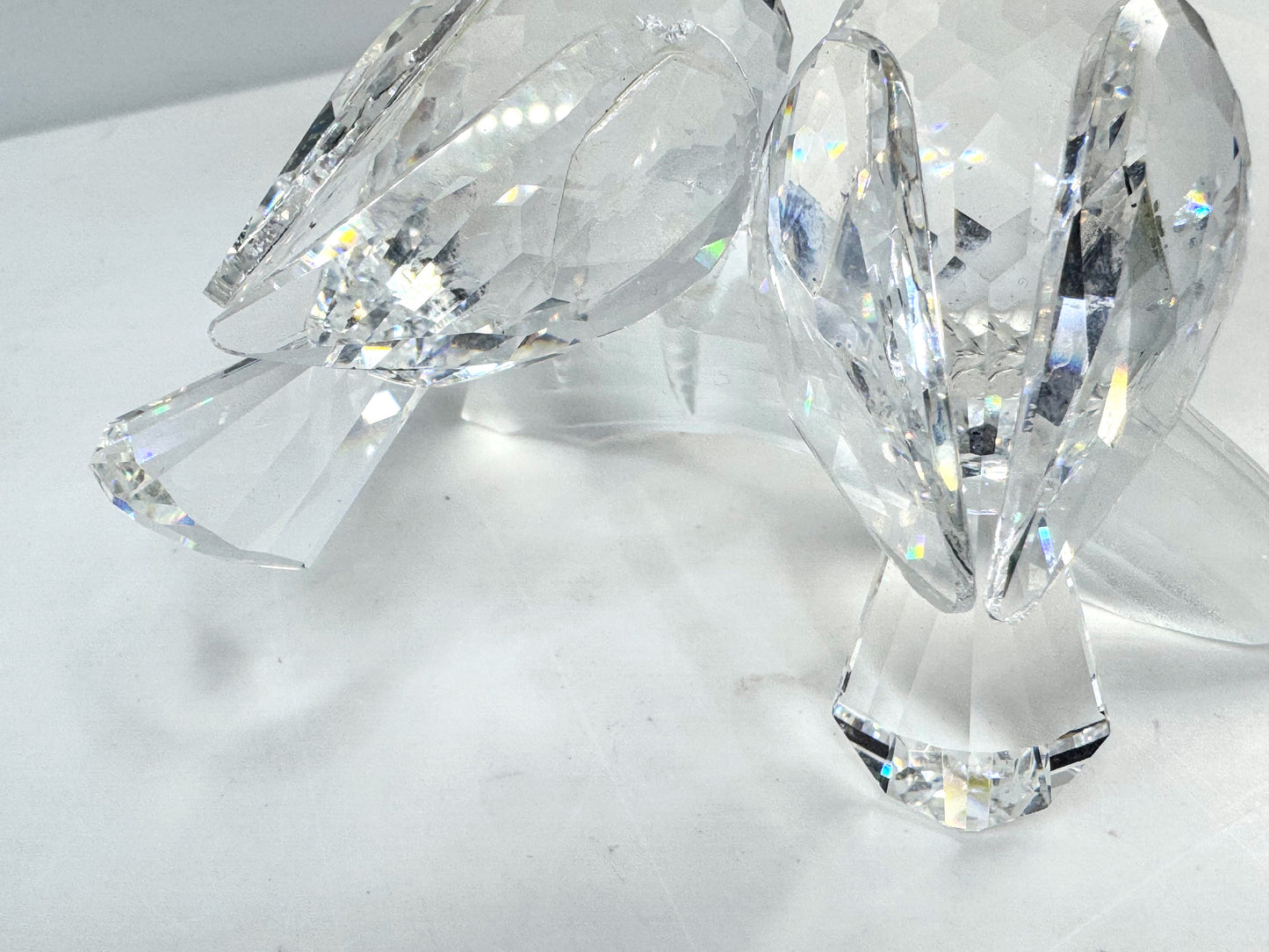 Swarovski Crystal "Turtledoves Amour" Figurine 1989 Retired Mint COA S287