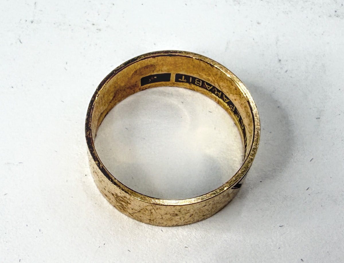 Vintage 10K Gold Scottish Rite Masonic 14th Degree Yod Band Ring 9.5 JR2241