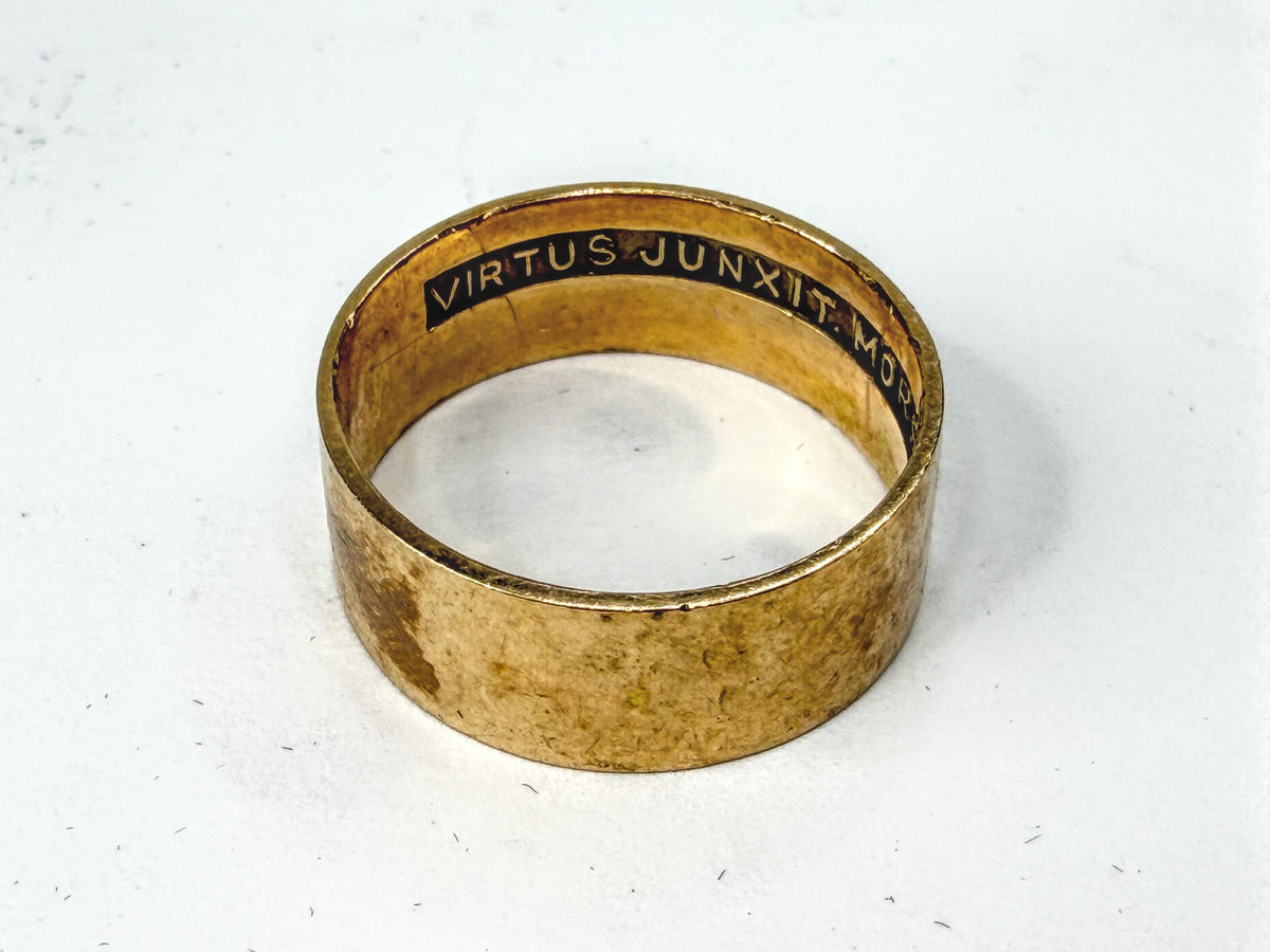 Vintage 10K Gold Scottish Rite Masonic 14th Degree Yod Band Ring 9.5 JR2241