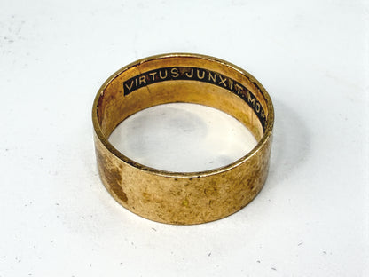 Vintage 10K Gold Scottish Rite Masonic 14th Degree Yod Band Ring 9.5 JR2241