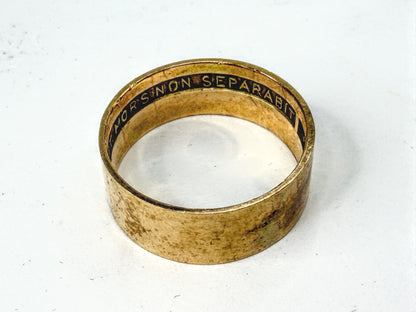 Vintage 10K Gold Scottish Rite Masonic 14th Degree Yod Band Ring 9.5 JR2241